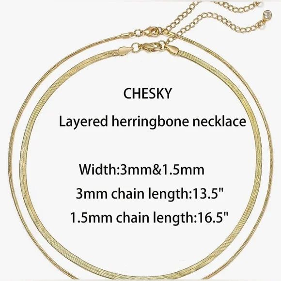 NWT 14K Gold/Silver Plated Snake Chain Necklace, AVAILABLE IN MULTIPLE TONES